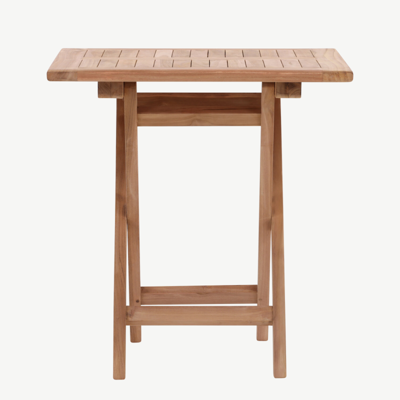 Tiigipuust kandiline aia söögilaud Kenya, naturaalne, 70×70, 2033-444 – 2