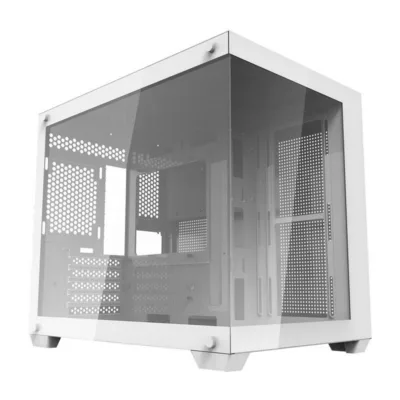 Valge arvutikorpus Darkflash C285MP karastatud klaasiga (mATX/ITX)