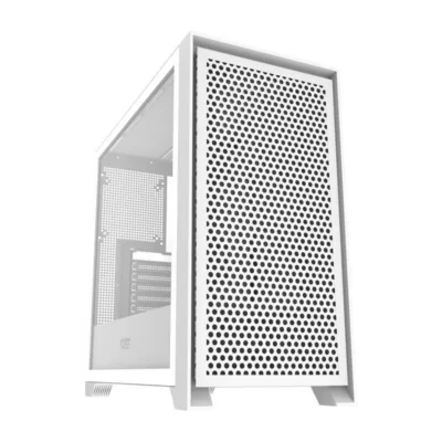 Valge arvutikorpus Darkflash DRX90 Mesh (ATX, karastatud klaas, USB-C, RGB ventilaatorid)