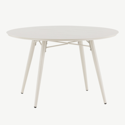 Ümmargune söögilaud Lina, beež, 120 cm, 2130-402