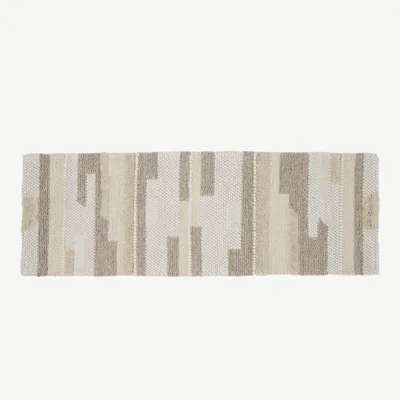 Abstraktse mustriga beež villane koridorivaip Sixten 200×70 cm - 17005-104