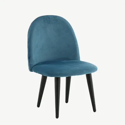 Sinine sametist laste tool mustade metalljalgadega Velvet Kids, 18062-887