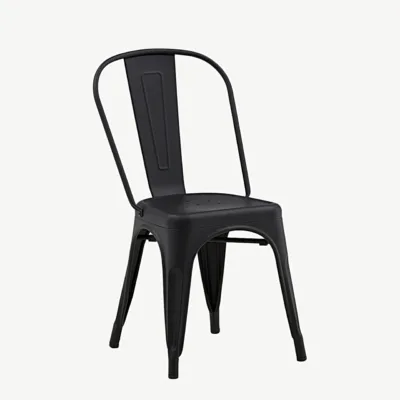 Mattmustast terasest söögitool Tempe, 19936-480