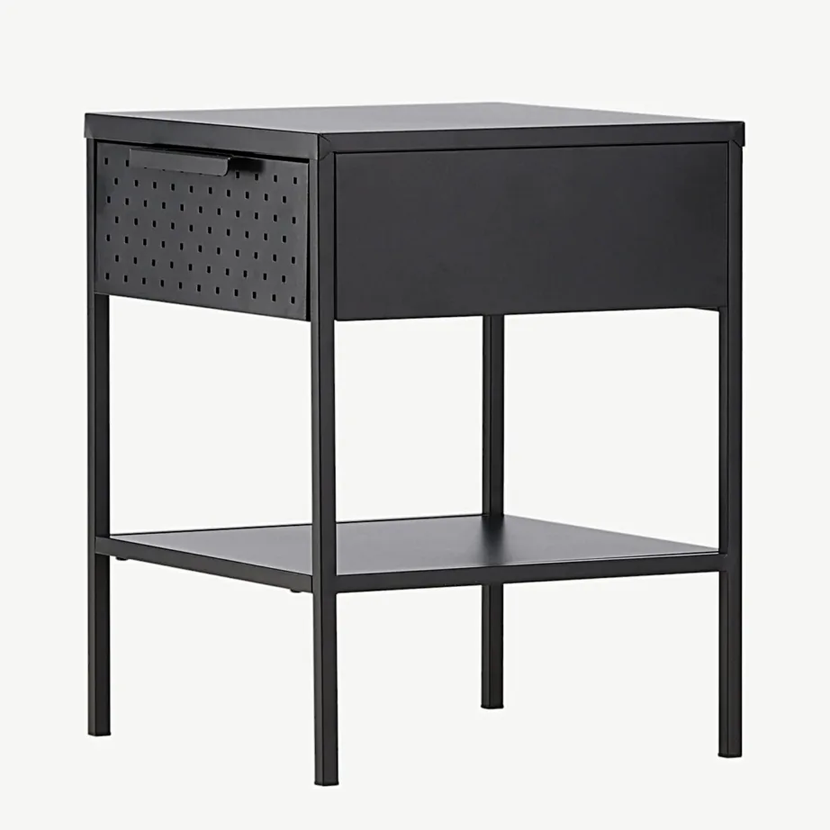 Mustast terasest öökapp Sacramento sahtli ja riiuliga, 30139-100 – 6