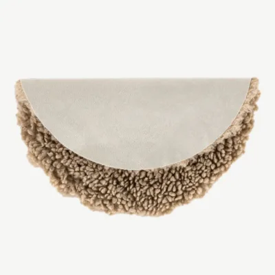 Pehme ümar toolipadi Katy, beežist polüestrist (ø34 cm) - 61252-102