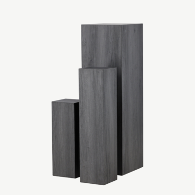 Must MDF Ramsvik postamentide komplekt, 3 eri kõrgust, GR24357