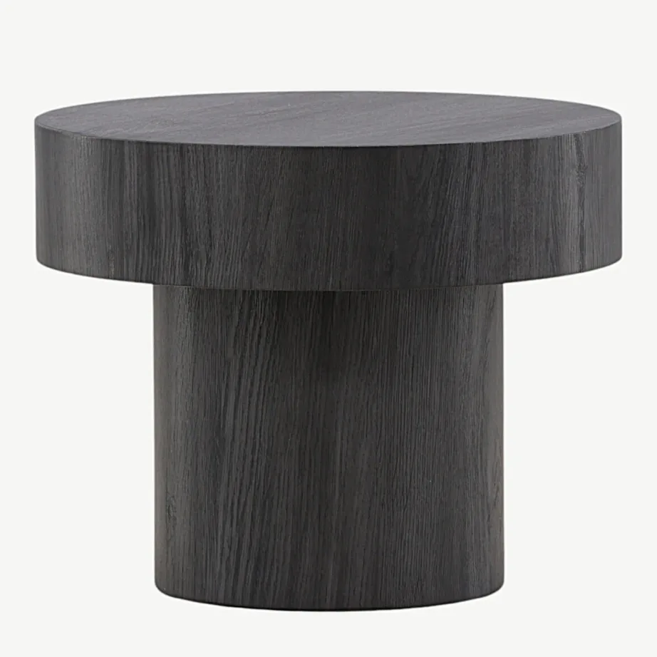 Ümmargune must MDF abilaua Malung, ø 50 cm, 61173-100