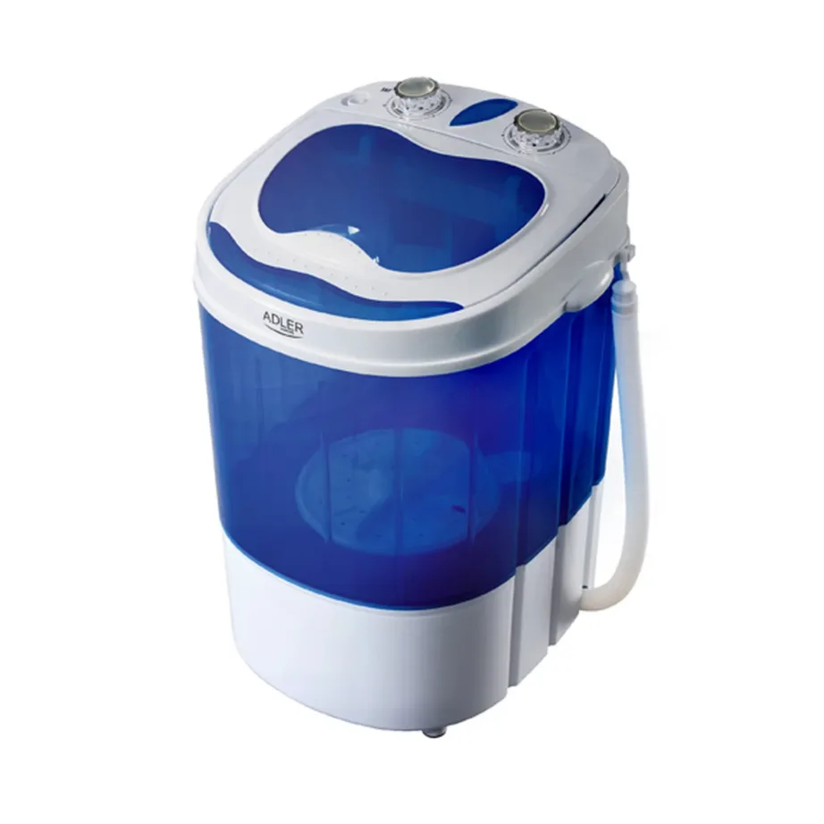 Adler AD 8051 pealtlaetav poolautomaatne pesumasin 3 kg valge/sinine 38 cm