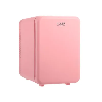 Adler AD 8084 roosa mini külmik kütteseadmega eestvaates