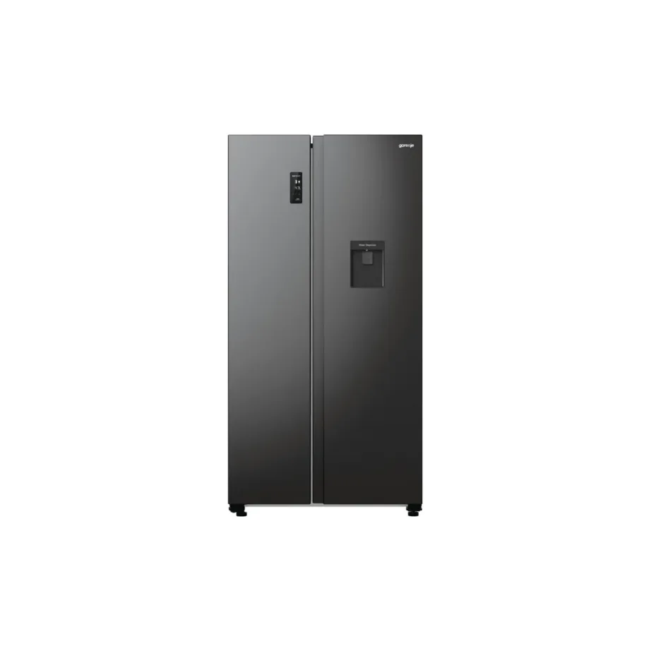 Gorenje NRR9185EABXLWD 91,5 cm must side by side külmik veedosaatoriga No Frost