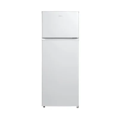 Midea valge kaheukseline külmik eestvaates