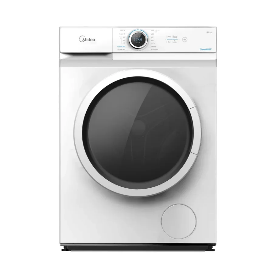 Midea MF100W60/W 6 kg valge esilaetav pesumasin LED-ekraaniga 60 cm