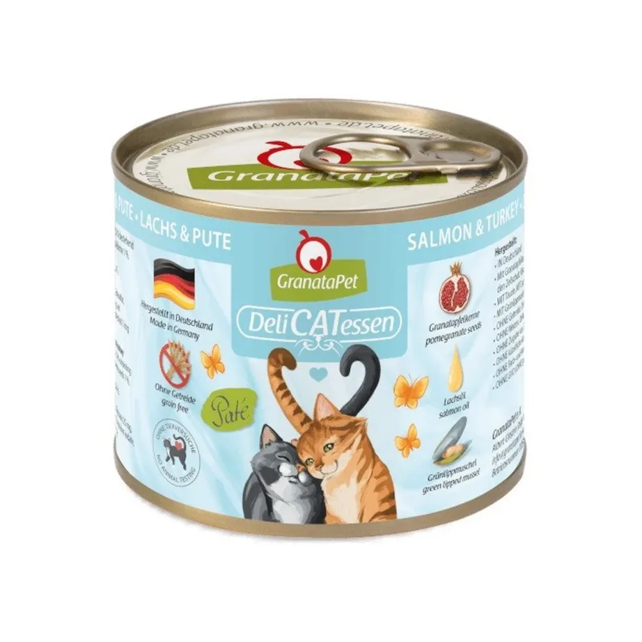 GranataPet DeliCATessen lõhe ja kalkuniga 200g teraviljavaba täistoit täiskasvanud kassile konservis