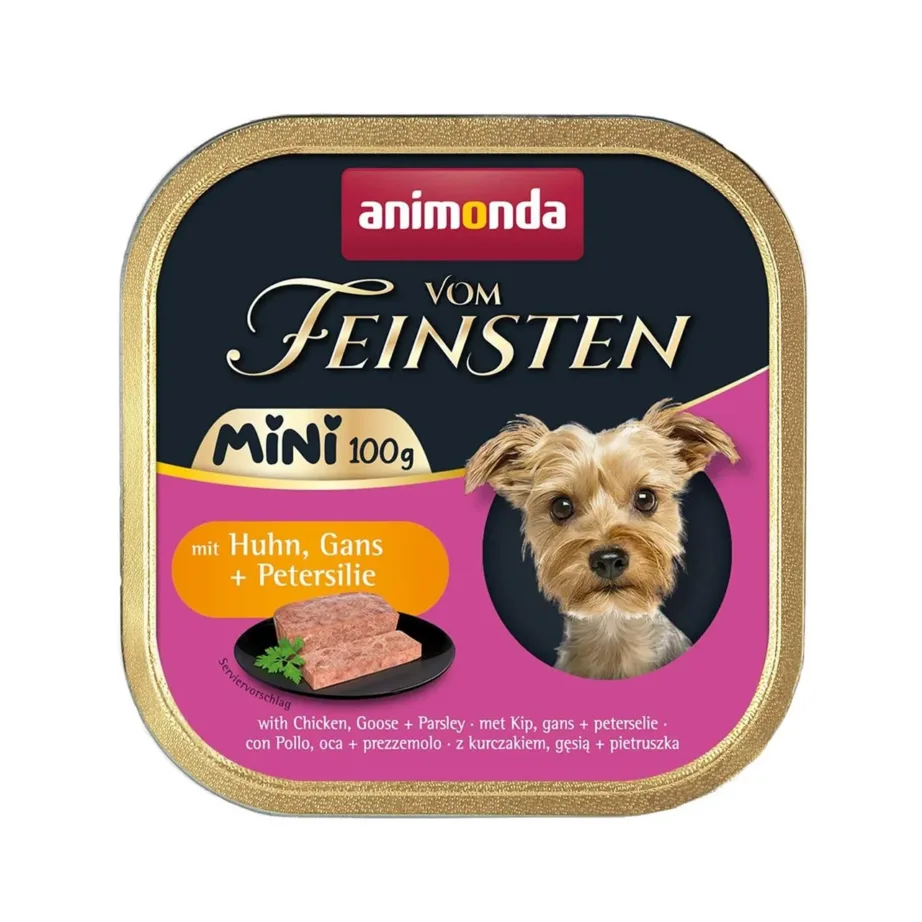 Animonda Vom Feinsten Adult Mini 100g teraviljavaba märgtoit kana, hane ja peterselliga väikestele koertele