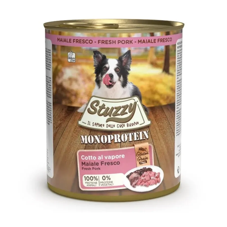 Stuzzy Monoprotein 800 g sealiha märgtoit täiskasvanud koertele, teravilja- ja kanavaba, kõikidele tõugudele