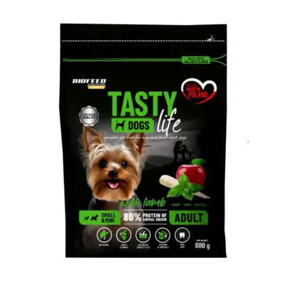 lambalihaga kuivtoit väikestele koertele BIOFEED 600g pakk