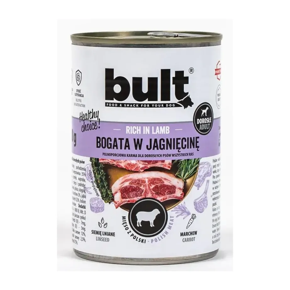 Bult Rich in Lamb 800 g gluteenivaba lambaliha märgtoit täiskasvanud koertele