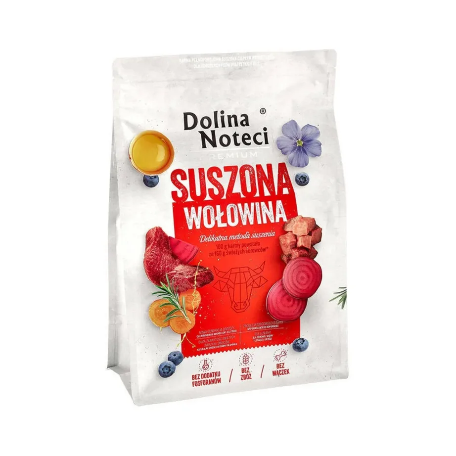 DOLINA NOTECI Premium 3 kg gluteenivaba täissööt veiselihaga täiskasvanud koertele