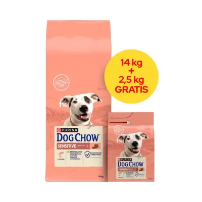 Purina Dog Chow Sensitive Salmon 14+2,5kg kuivtoidu pakid