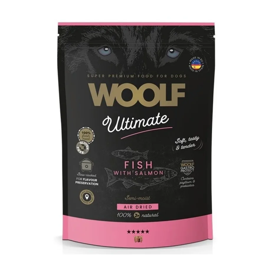 WOOLF Ultimate Soft Salmon 1kg poolniiske täissööt lõhega täiskasvanud koertele, teraviljavaba ja allergiasõbralik