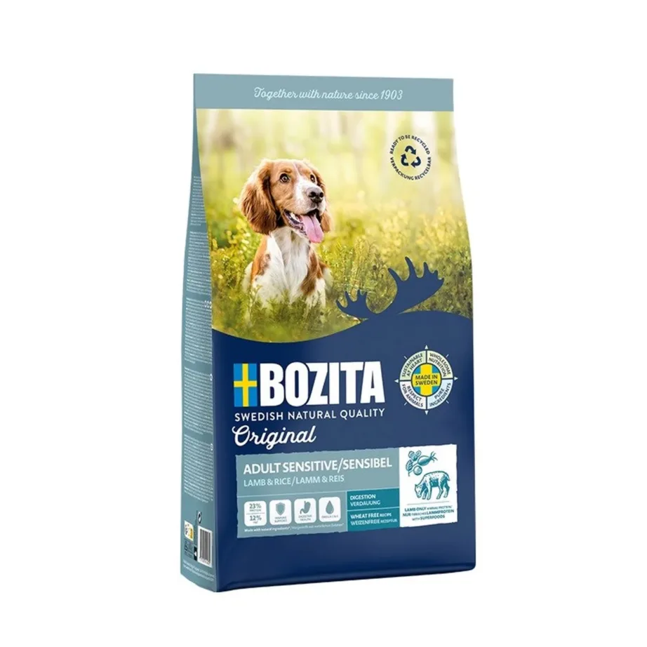 Bozita Original Sensitive Digestion lambaliha ja riisiga 12 kg kuivtoit tundliku seedimisega täiskasvanud koertele