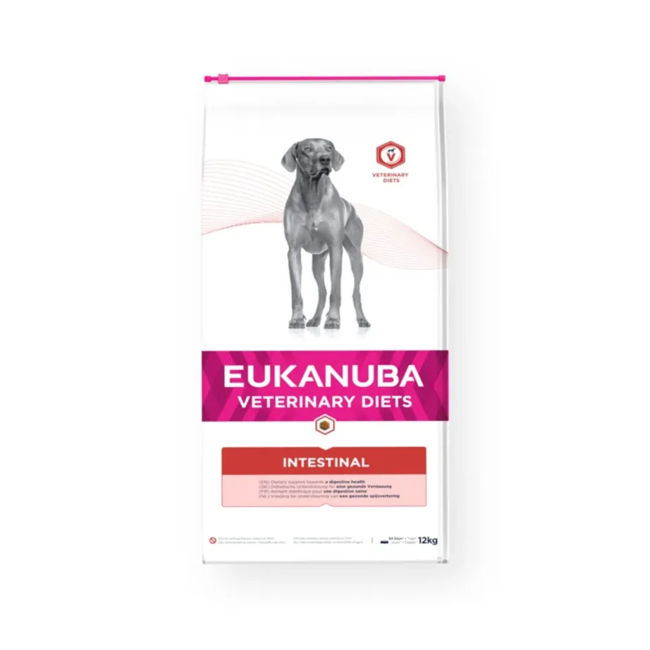 Eukanuba Veterinary Diets Intestinal 12 kg kana kuivtoit täiskasvanud koertele, seedimise toetuseks
